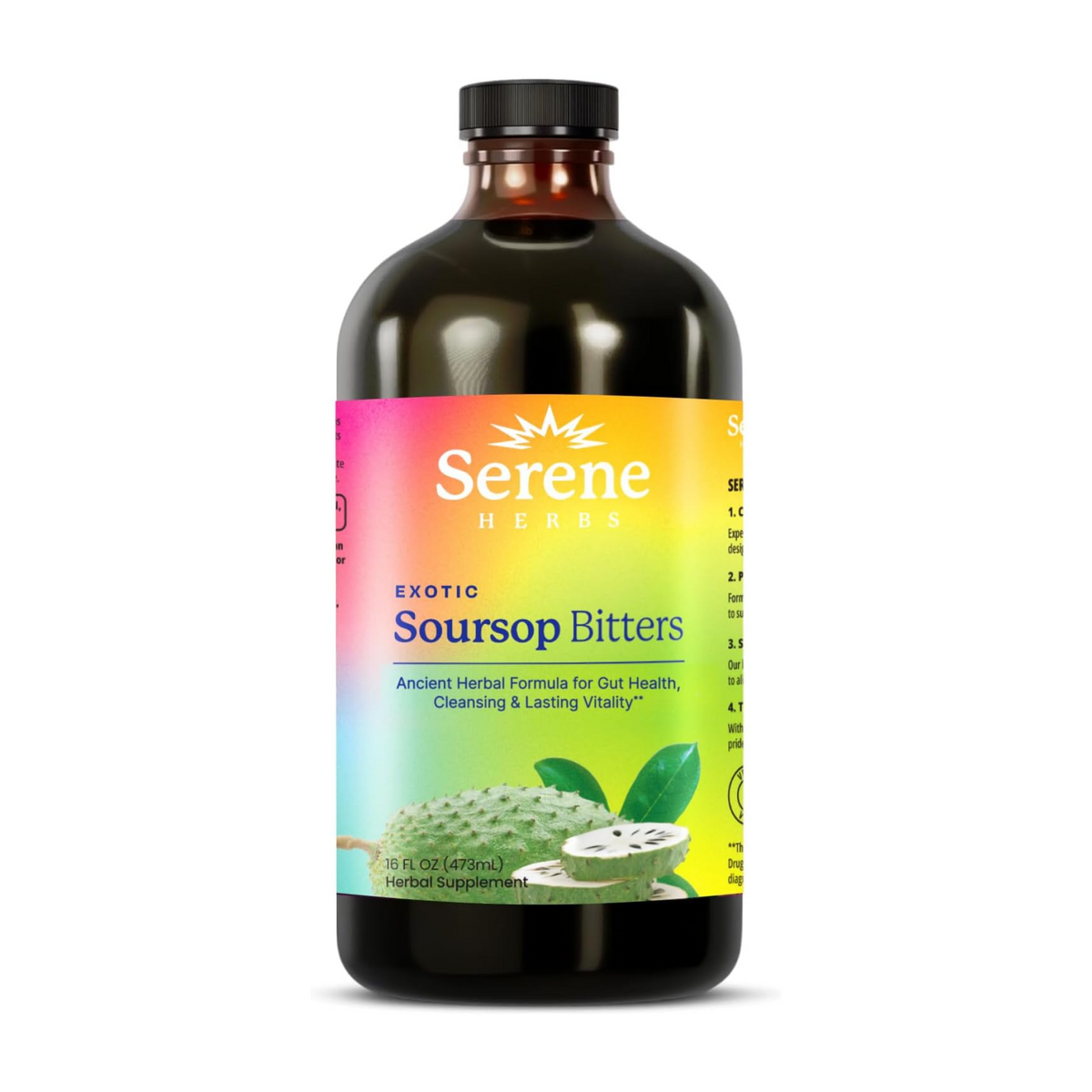 Serene Herbs Soursop Bitters Liquid with Soursop Leaves for Gut Cleanse
